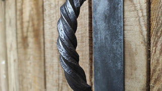 Hand Forged Steel Horse Barn Door Handle: Rustic Stable Decor
