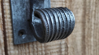 Hand Forged Steel Horse Barn Door Handle: Rustic Stable Decor