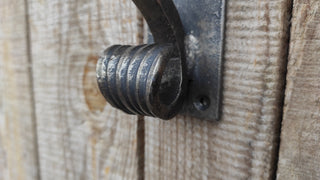 Hand Forged Steel Horse Barn Door Handle: Rustic Stable Decor