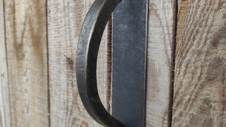 Hand Forged Steel Horse Barn Door Handle: Rustic Stable Decor