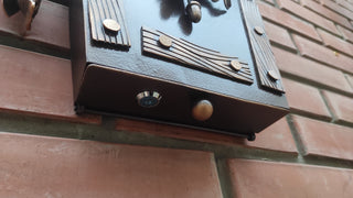 Hand Forged Wall Mount Mailbox: Custom Numbers, Modern Design