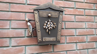Hand Forged Wall Mount Mailbox: Custom Numbers, Modern Design