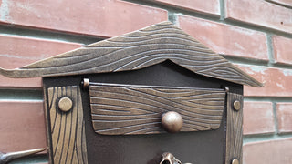 Hand Forged Wall Mount Mailbox: Custom Numbers, Modern Design
