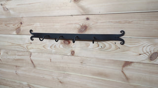 Handmade Metal Coat Hanger Rack: Forged Hallway Organizer
