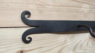 Handmade Metal Coat Hanger Rack: Forged Hallway Organizer