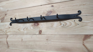 Handmade Metal Coat Hanger Rack: Forged Hallway Organizer