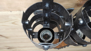 Hand Forged Wrought Iron Wall Sconce: Medieval Torch Lantern
