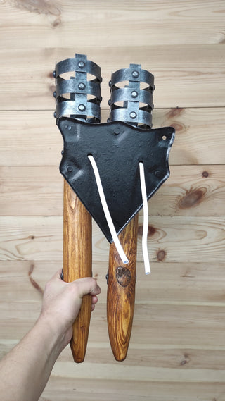 Hand Forged Wrought Iron Wall Sconce: Medieval Torch Lantern