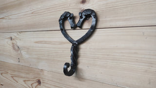Hand Forged Iron Horse Hook: Rustic Wall Hanger, Robe Hook