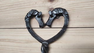 Hand Forged Iron Horse Hook: Rustic Wall Hanger, Robe Hook