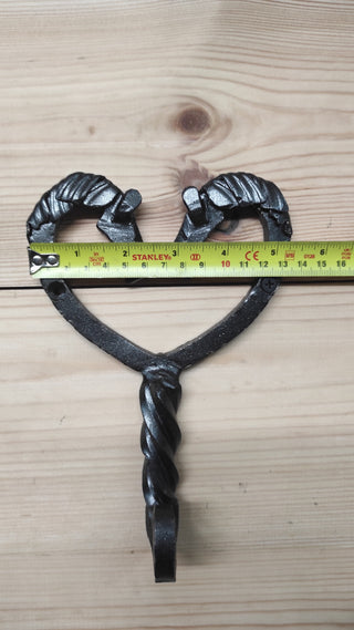 Hand Forged Iron Horse Hook: Rustic Wall Hanger, Robe Hook