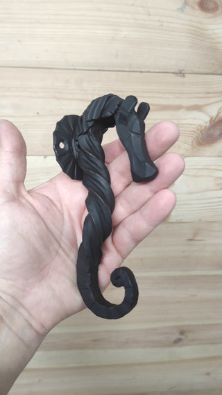 Hand Forged Iron Horse Hook: Rustic Metal Wall Hanger