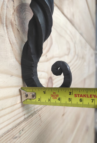 Hand Forged Iron Horse Hook: Rustic Metal Wall Hanger