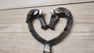 Hand Forged Horse Door Handle: Wrought Iron Barn Decor