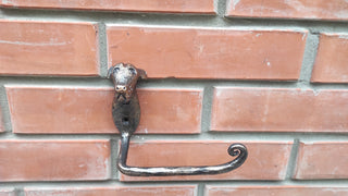 Wrought Iron Dog Toilet Paper Holder: Unique Bathroom Decor
