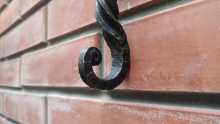 Hand Forged Iron Horse Hook: Rustic Metal Wall Hanger