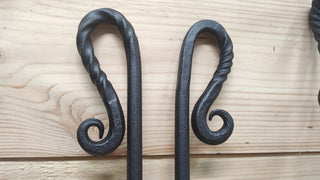 Hand Forged Fireplace Tool Set: 4-Piece Iron Fire Tools