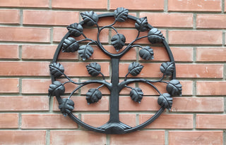 Hand Forged Family Tree Metal Wall Art - 21.65" Diameter
