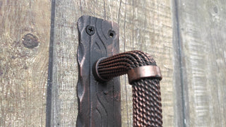 Hand Forged Barn Door Handle: Twisted Metal Gate Handle