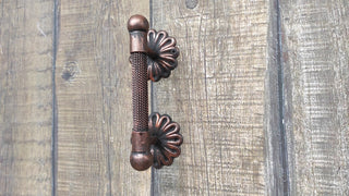 Hand Forged Steel Door Handle: Rustic Metal Barn Decor