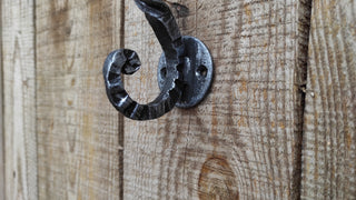 Horse door handle, metal handle, hand forged handle, barn door handle