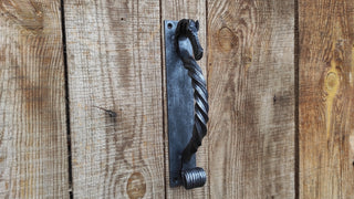 Hand Forged Steel Horse Barn Door Handle: Rustic Stable Decor
