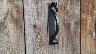 Hand Forged Steel Horse Barn Door Handle: Rustic Stable Decor