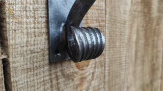 Hand Forged Steel Horse Barn Door Handle: Rustic Stable Decor