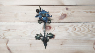 Flower Door Handle: Wrought Iron Barn Door Decor