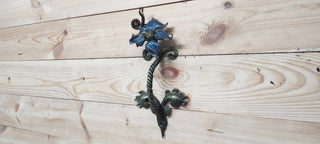 Flower Door Handle: Wrought Iron Barn Door Decor