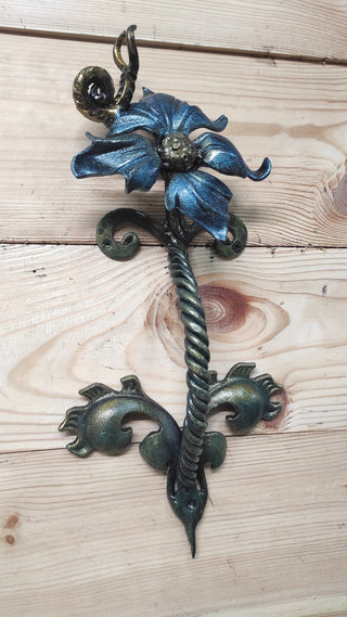 Flower door handle, barn door handle, door decor