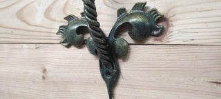 Flower Door Handle: Wrought Iron Barn Door Decor