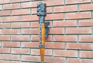 Hand Forged Wrought Iron Wall Sconce Torch: Medieval Viking Lantern
