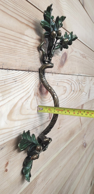 Barn Door Handle Oak Branch, Metal Door Pull