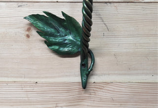 Wrought Iron Flower Door Handle: Barn Door Decor, Hand Forged