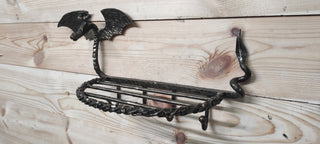 Entryway coat metal rack with shelf, Coat rack with hooks and storage, Iron hallway wall mounted coat hanger