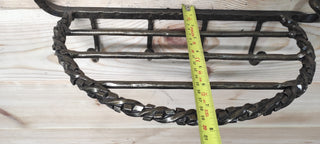 Handmade Dragon Forged Iron Coat Rack with Shelf & Hooks