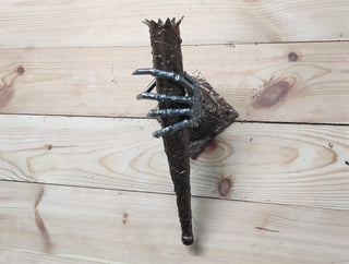Gothic Skeleton Hand Wall Sconce - Handmade Torch Light Fixture