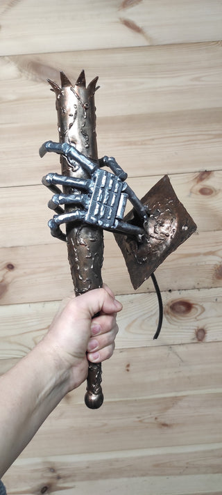 Gothic Skeleton Hand Wall Sconce - Handmade Torch Light Fixture