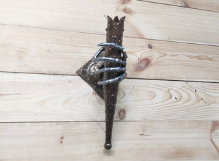 Wall sconce light fixture torch, Gothic style sconce, Skeleton hand sconce light fixture Wall sconce decor