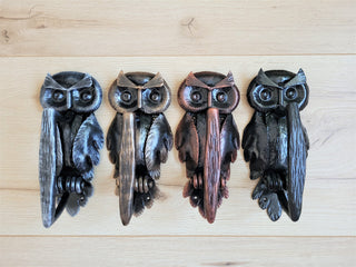 Handcrafted Forged Iron Owl Door Handle: Farmhouse Decor