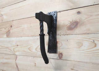 Forged Iron Axe Door Handle: Viking Barn Door Pull