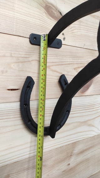Handmade Horse Plant Hanger: Black Iron Horseshoe Bracket