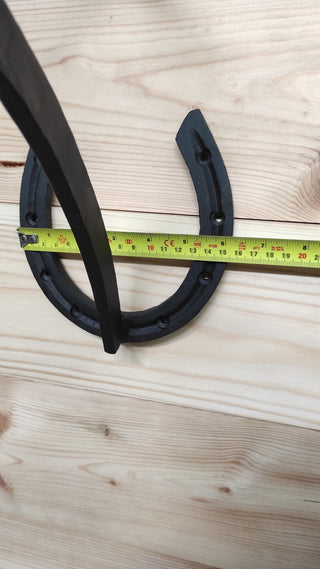 Handmade Horse Plant Hanger: Black Iron Horseshoe Bracket