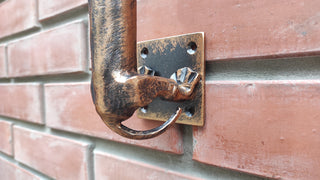 Hand Forged Dachshund Door Handle: Wrought Iron Dog Lover Decor