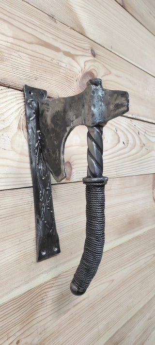 Handmade Axe Door Handle: Metal Barn Door Pull