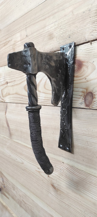 Handmade Axe Door Handle: Metal Barn Door Pull