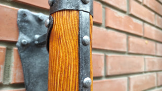 Hand Forged Wrought Iron Wall Sconce Torch: Medieval Viking Lantern