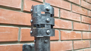Hand Forged Wrought Iron Wall Sconce Torch: Medieval Viking Lantern