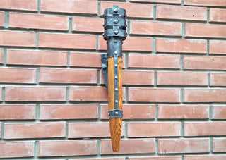 Hand Forged Wrought Iron Wall Sconce Torch: Medieval Viking Lantern